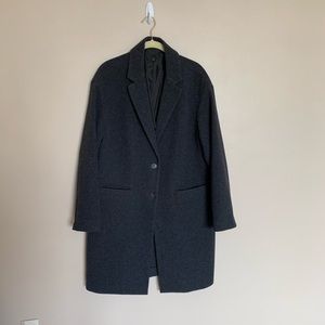 Uniqlo Gray Oversized Trench Style Coat Size Small